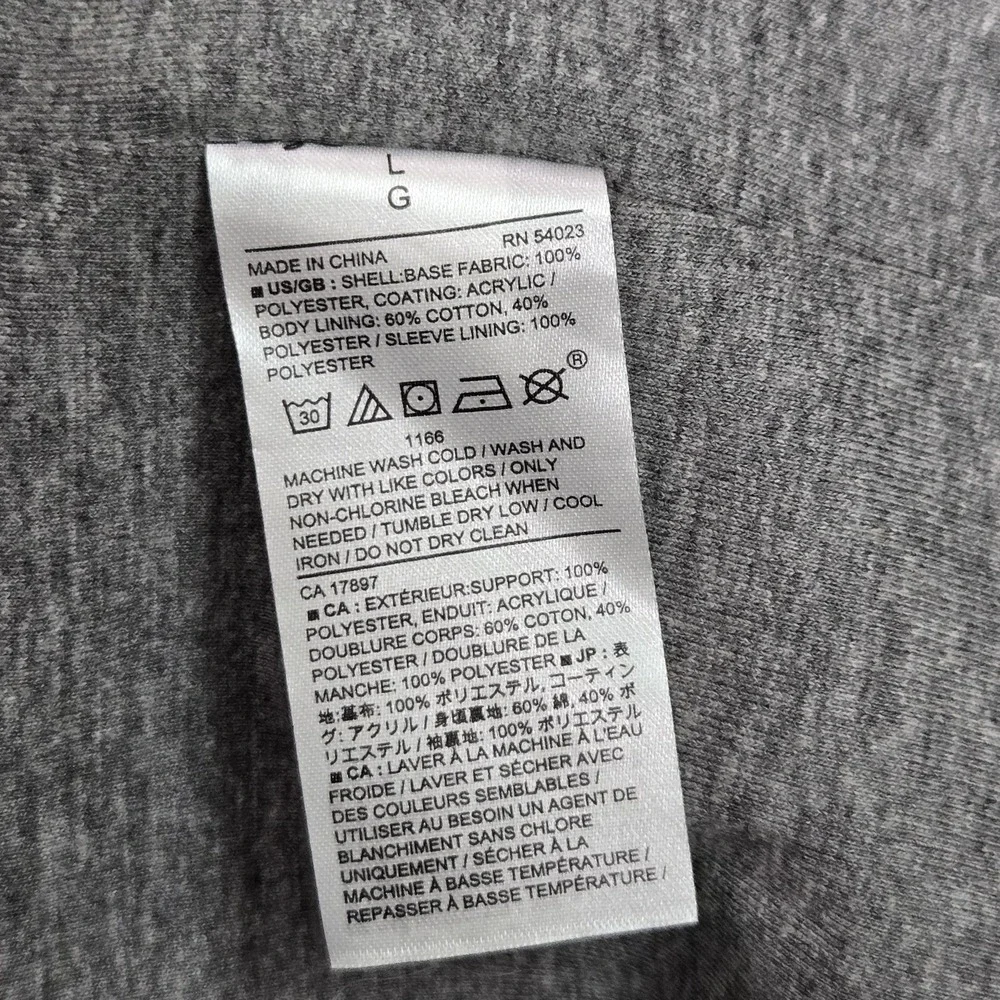 Banana Republic Men Jacket‎ L Gray Hooded